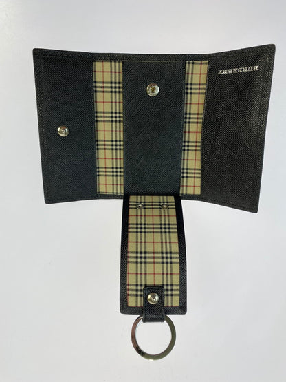 【中古美品】【メンズ/レディース】 BURBERRY バーバリー ノバチェック 4連 キーケース FN5504 183-260130-jt-17-min カラー：ブラック 万代Net店