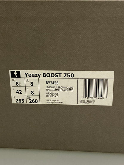 【中古品】【メンズ】 adidas アディダス YEEZY BOOST 750 BY2456 イージーブースト750 ハイカットスニーカー メンズ シューズ 靴 ガムソール 161-260127-em-01-min サイズ：26.5cm カラー：LIGHT BROWN GUM （CHOCOLATE） 万代Net店