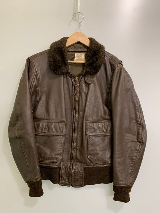 【中古品】【メンズ】 U.S.NAVY ユーエスネイビー 70S MIL-J-7823E(AS) G-1 FLIGHT JACKET ファイトジャケット 146-260125-SH-14-min サイズ：40 カラー：ブラウン 万代Net店