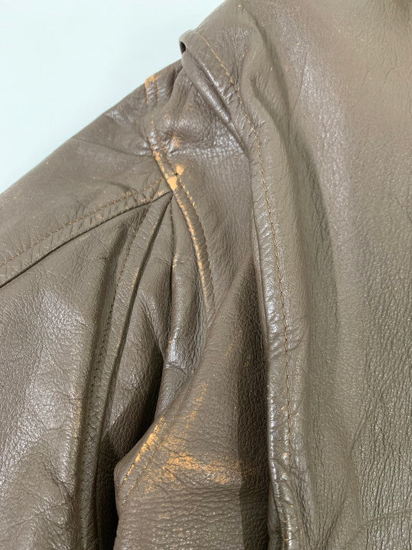 【中古品】【メンズ】 U.S.NAVY ユーエスネイビー 70S MIL-J-7823E(AS) G-1 FLIGHT JACKET ファイトジャケット 146-260125-SH-14-min サイズ：40 カラー：ブラウン 万代Net店
