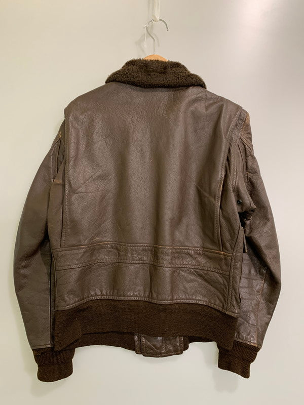 【中古品】【メンズ】 U.S.NAVY ユーエスネイビー 70S MIL-J-7823E(AS) G-1 FLIGHT JACKET ファイトジャケット 146-260125-SH-14-min サイズ：40 カラー：ブラウン 万代Net店
