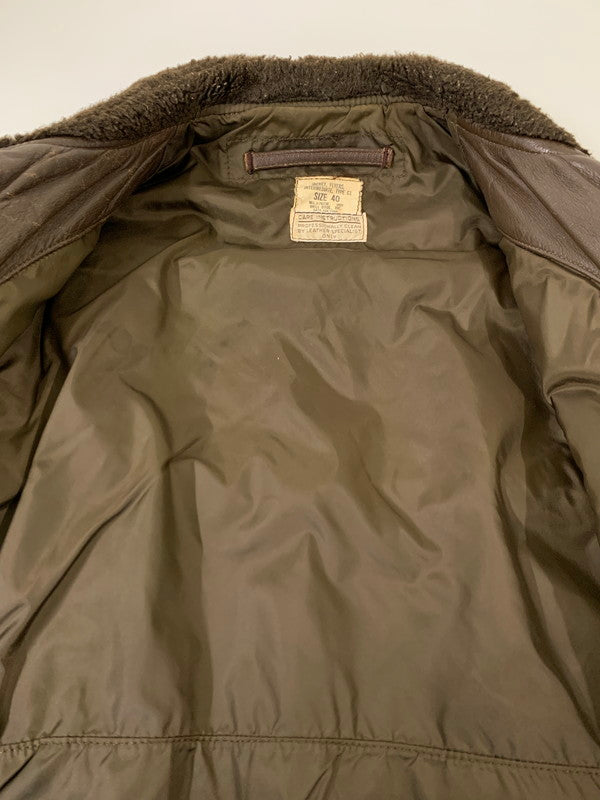 【中古品】【メンズ】 U.S.NAVY ユーエスネイビー 70S MIL-J-7823E(AS) G-1 FLIGHT JACKET ファイトジャケット 146-260125-SH-14-min サイズ：40 カラー：ブラウン 万代Net店