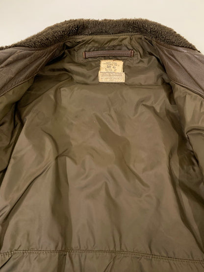 【中古品】【メンズ】 U.S.NAVY ユーエスネイビー 70S MIL-J-7823E(AS) G-1 FLIGHT JACKET ファイトジャケット 146-260125-SH-14-min サイズ：40 カラー：ブラウン 万代Net店