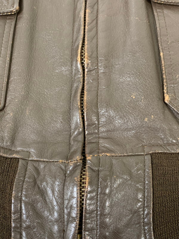 【中古品】【メンズ】 U.S.NAVY ユーエスネイビー 70S MIL-J-7823E(AS) G-1 FLIGHT JACKET ファイトジャケット 146-260125-SH-14-min サイズ：40 カラー：ブラウン 万代Net店