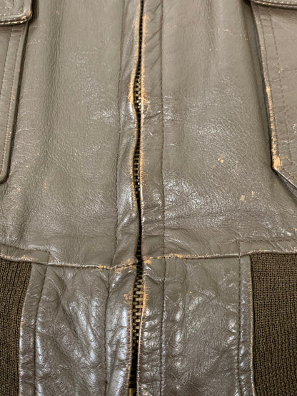 【中古品】【メンズ】 U.S.NAVY ユーエスネイビー 70S MIL-J-7823E(AS) G-1 FLIGHT JACKET ファイトジャケット 146-260125-SH-14-min サイズ：40 カラー：ブラウン 万代Net店