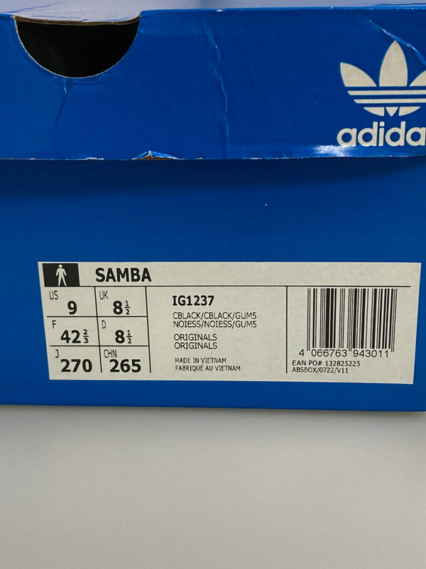 【未使用品】【メンズ】 adidas アディダス SAMBA GUM IG1237 サンバ ガム スニーカー スエード メンズ シューズ 161-260127-em-02-min サイズ：27.0cm カラー：CORE BLACK 万代Net店