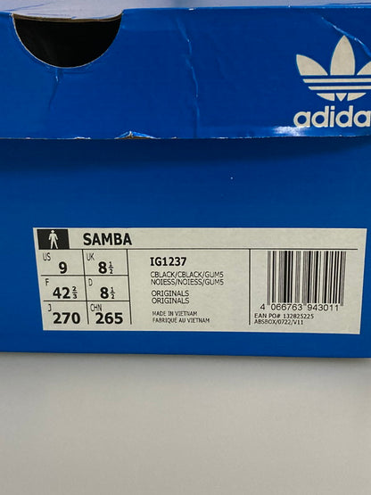 【未使用品】【メンズ】 adidas アディダス SAMBA GUM IG1237 サンバ ガム スニーカー スエード メンズ シューズ 161-260127-em-02-min サイズ：27.0cm カラー：CORE BLACK 万代Net店