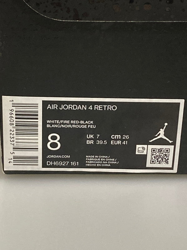 【中古品】【メンズ】 NIKE ナイキ AIR JORDAN 4 RETRO DH6927-161 エアジョーダン4 レトロ スニーカー メンズ シューズ 靴 160-260127-em-07-min サイズ：26.0cm カラー：RED CEMENT 万代Net店