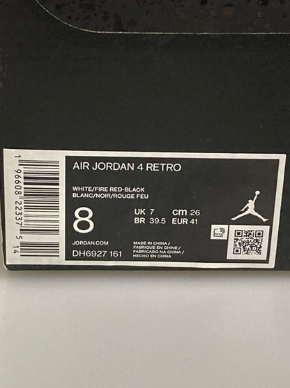 【中古品】【メンズ】 NIKE ナイキ AIR JORDAN 4 RETRO DH6927-161 エアジョーダン4 レトロ スニーカー メンズ シューズ 靴 160-260127-em-07-min サイズ：26.0cm カラー：RED CEMENT 万代Net店