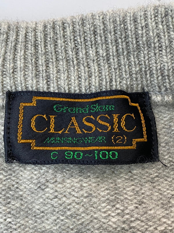 【中古品】【メンズ】 Munsing wear マンシングウェア カシミヤ カーディガン メンズ トップス ワンポイント 146-260202-em-16-min カラー：グレー 万代Net店
