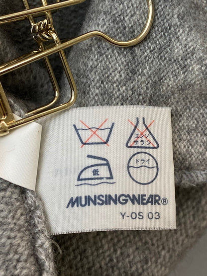 【中古品】【メンズ】 Munsing wear マンシングウェア カシミヤ カーディガン メンズ トップス ワンポイント 146-260202-em-16-min カラー：グレー 万代Net店