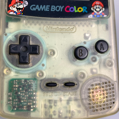 【中古品】 GBC本体 ゲームボーイカラー 本体 JUSCOオリジナルマリオバージョン クリア 任天堂 レトロハード 023-260308-SH-17-min 万代Net店