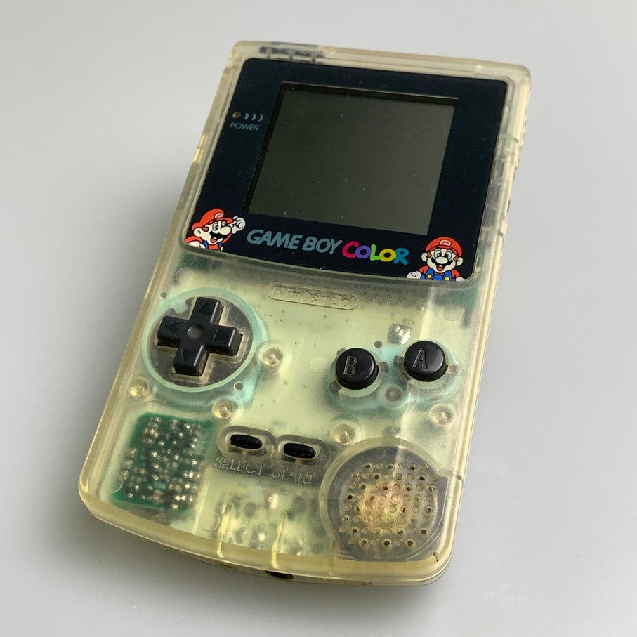 【中古品】 GBC本体 ゲームボーイカラー 本体 JUSCOオリジナルマリオバージョン クリア 任天堂 レトロハード 023-260308-SH-17-min 万代Net店