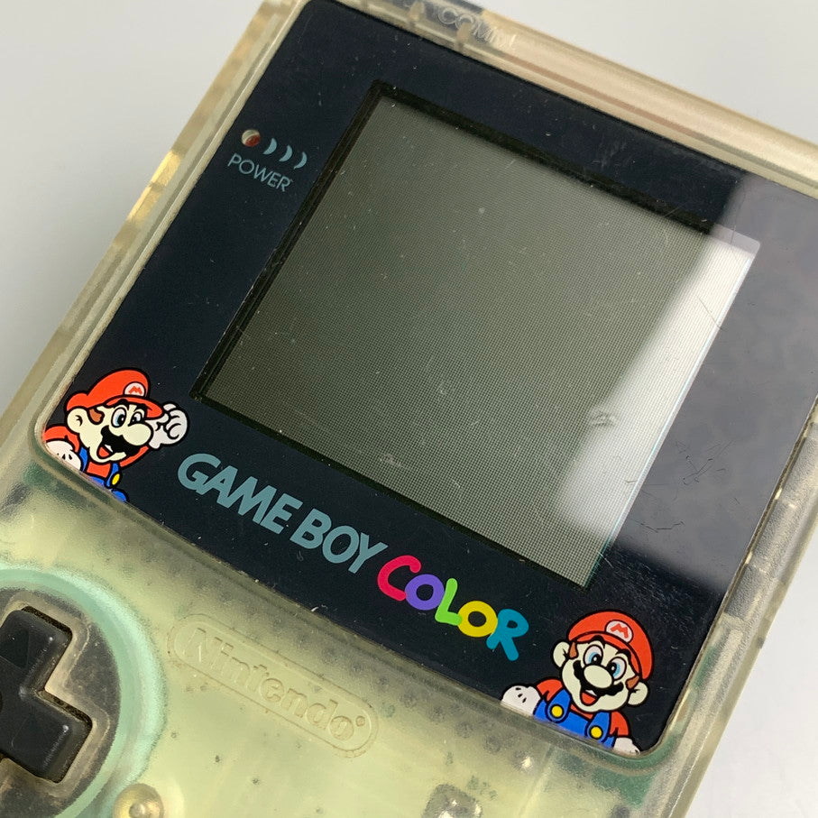 【中古品】 GBC本体 ゲームボーイカラー 本体 JUSCOオリジナルマリオバージョン クリア 任天堂 レトロハード 023-260308-SH-17-min 万代Net店