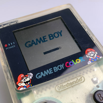 【中古品】 GBC本体 ゲームボーイカラー 本体 JUSCOオリジナルマリオバージョン クリア 任天堂 レトロハード 023-260308-SH-17-min 万代Net店
