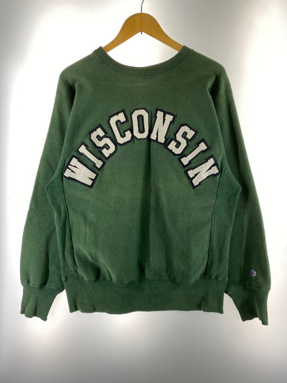 【現状渡し品】【メンズ】 Champion チャンピオン REVERSE WEAVE 90S WISCONSIN SWEATSHIRT リバースウィーブ 90年代 ウィスコンシン スウェットシャツ メンズ トップス 146-260318-em-47-min カラー：グリーン 万代Net店