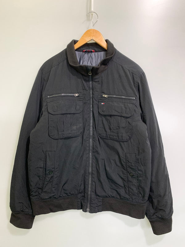 【現状渡し品】【メンズ】 TOMMY HILFIGER トミーヒルフィガー PADDING 6POCKET JACKET パディング 6ポケットジャケット アウター 141-260129-SH-09-min サイズ：XL カラー：ブラック 万代Net店