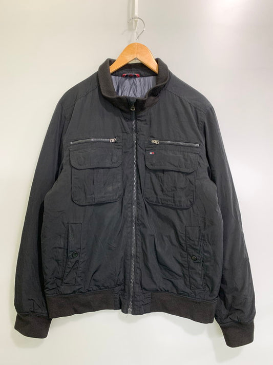 【現状渡し品】【メンズ】 TOMMY HILFIGER トミーヒルフィガー PADDING 6POCKET JACKET パディング 6ポケットジャケット アウター 141-260129-SH-09-min サイズ：XL カラー：ブラック 万代Net店
