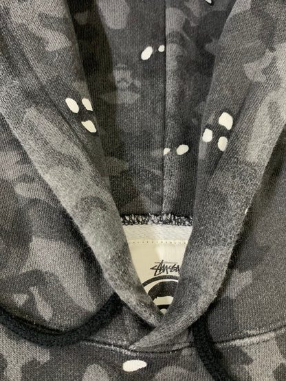 【中古品】【メンズ】 STUSSY ステューシー 001PP0731911X ×A BATHING APE ア ベイシング エイプ CAMO HOODIE カモフーディー 142-260124-SH-01-min サイズ：M カラー：グレー系 万代Net店