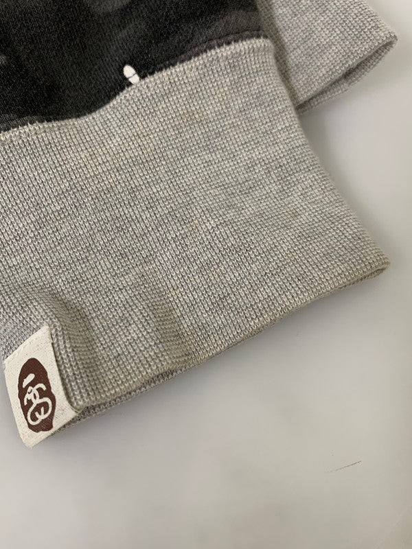 【中古品】【メンズ】 STUSSY ステューシー 001PP0731911X ×A BATHING APE ア ベイシング エイプ CAMO HOODIE カモフーディー 142-260124-SH-01-min サイズ：M カラー：グレー系 万代Net店