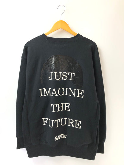 【中古品】【メンズ】 SAPEUR サプール JUST IMAGINE THE FUTURE CREWWNECK SWEAT クルーネック スウェット トレーナー 142-260425-na-05-tagh サイズ：XL カラー：ブラック 万代Net店