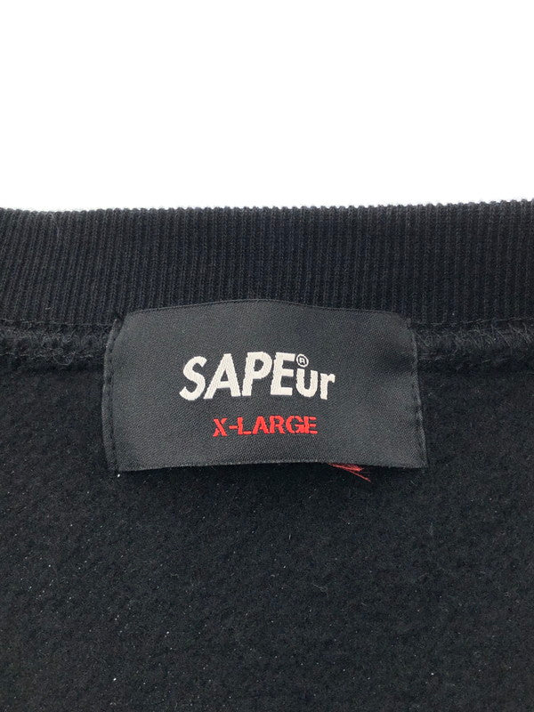 【中古品】【メンズ】 SAPEUR サプール JUST IMAGINE THE FUTURE CREWWNECK SWEAT クルーネック スウェット トレーナー 142-260425-na-05-tagh サイズ：XL カラー：ブラック 万代Net店