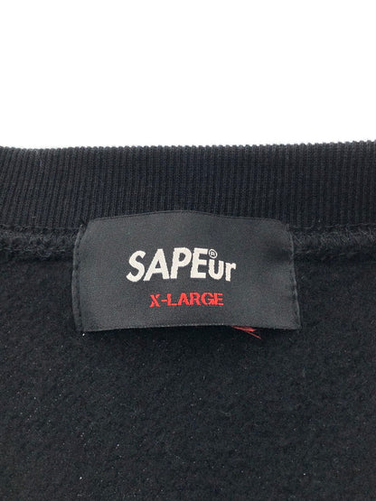 【中古品】【メンズ】 SAPEUR サプール JUST IMAGINE THE FUTURE CREWWNECK SWEAT クルーネック スウェット トレーナー 142-260425-na-05-tagh サイズ：XL カラー：ブラック 万代Net店