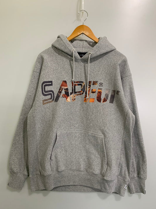 【中古品】【メンズ】 SAPEUR サプール × SPOWT スポウト NAPOLEON LOGO HOODIE GRAY ナポレオン ロゴ フーディ メンズ トップス パーカー 142-260127-em-23-min サイズ：XL カラー：グレー 万代Net店