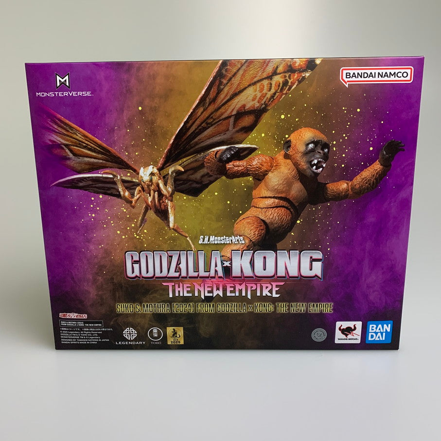 【中古品】 S.H.MonsterArts SUKO ＆ MOTHRA (2024) ゴジラ×コング 新たなる帝国 特撮フィギュア 055-260326-SH-12-min 万代Net店