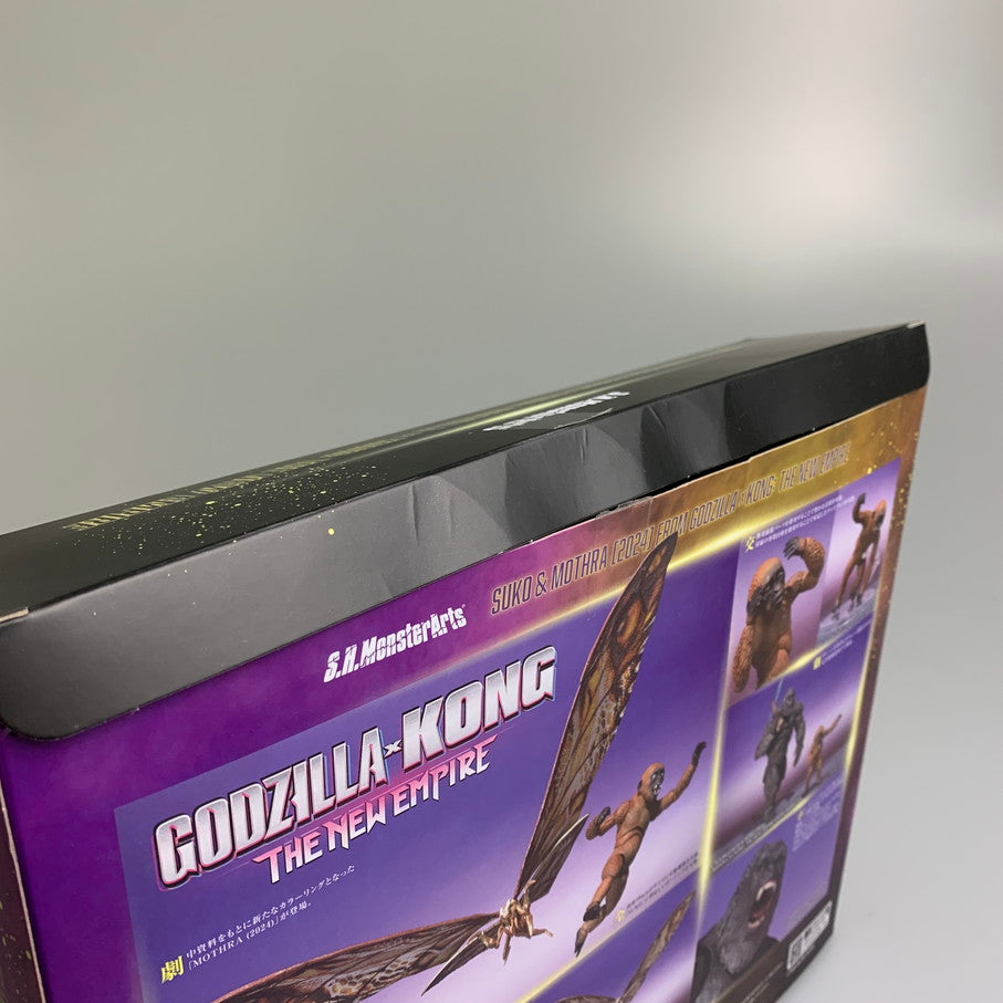 【中古品】 S.H.MonsterArts SUKO ＆ MOTHRA (2024) ゴジラ×コング 新たなる帝国 特撮フィギュア 055-260326-SH-12-min 万代Net店