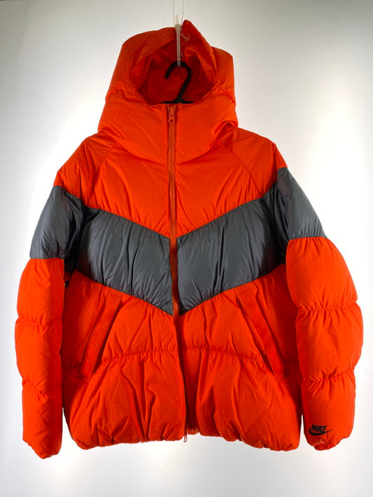 【中古品】【メンズ】 NIKE ナイキ FILL DOWN HOODIE JACKET フィル ダウンフーディー ジャケット アウター 148-260221-SH-20-min サイズ：L カラー：オレンジ/ブラック 万代Net店