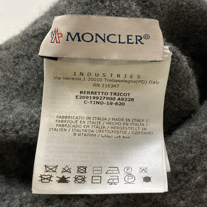 【中古品】【メンズ】 MONCLER モンクレール BERRETTO TRICOT CAP GRAY E20919927900 ニットキャップ 帽子 メンズ ウール 185-260130-em-21-min サイズ：F カラー：グレー系 万代Net店