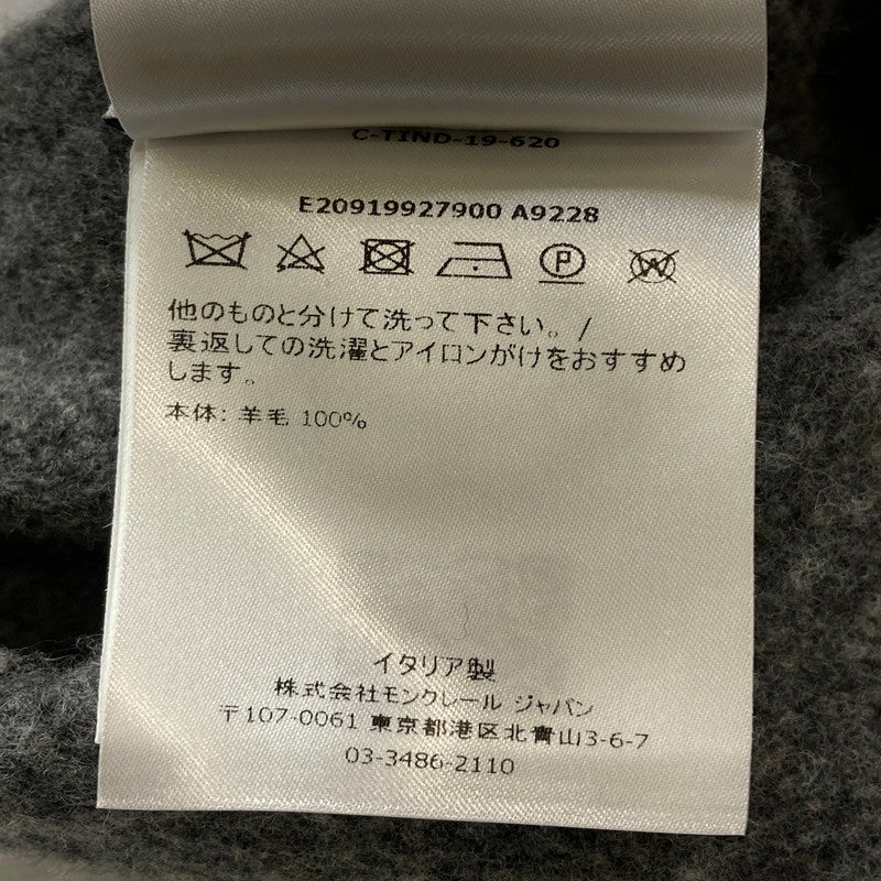 【中古品】【メンズ】 MONCLER モンクレール BERRETTO TRICOT CAP GRAY E20919927900 ニットキャップ 帽子 メンズ ウール 185-260130-em-21-min サイズ：F カラー：グレー系 万代Net店