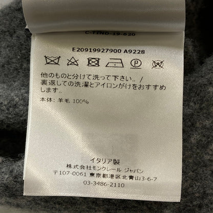 【中古品】【メンズ】 MONCLER モンクレール BERRETTO TRICOT CAP GRAY E20919927900 ニットキャップ 帽子 メンズ ウール 185-260130-em-21-min サイズ：F カラー：グレー系 万代Net店