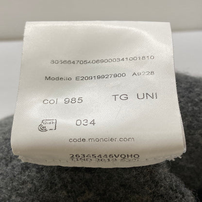 【中古品】【メンズ】 MONCLER モンクレール BERRETTO TRICOT CAP GRAY E20919927900 ニットキャップ 帽子 メンズ ウール 185-260130-em-21-min サイズ：F カラー：グレー系 万代Net店