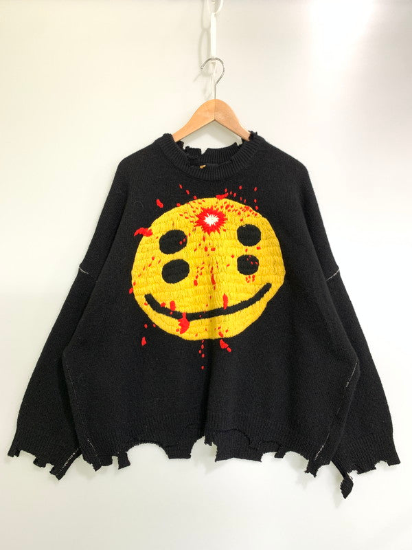 【中古品】【メンズ】 SAINT MICHAEL セントマイケル ×CACTUS PLANT FLEA MARKET SM-YS1-0000-C07 24AW CP CREW NECK KNIT クルーネックニット 140-260125-SH-04-min サイズ：M カラー：ブラック系 万代Net店