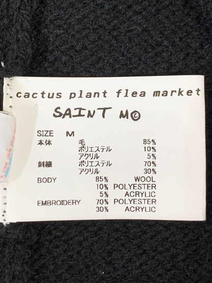 【中古品】【メンズ】 SAINT MICHAEL セントマイケル ×CACTUS PLANT FLEA MARKET SM-YS1-0000-C07 24AW CP CREW NECK KNIT クルーネックニット 140-260125-SH-04-min サイズ：M カラー：ブラック系 万代Net店