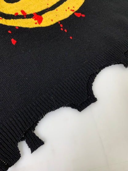 【中古品】【メンズ】 SAINT MICHAEL セントマイケル ×CACTUS PLANT FLEA MARKET SM-YS1-0000-C07 24AW CP CREW NECK KNIT クルーネックニット 140-260125-SH-04-min サイズ：M カラー：ブラック系 万代Net店