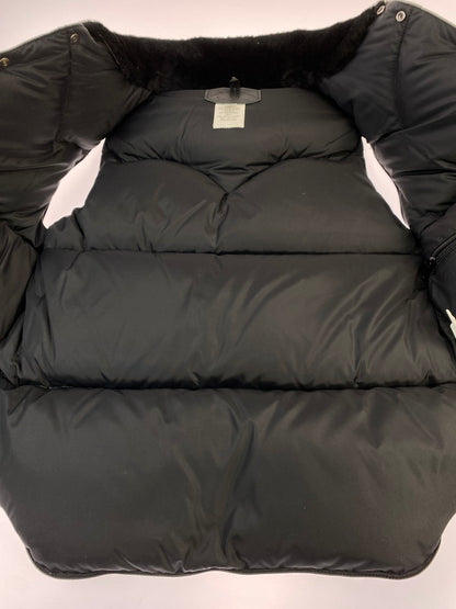 【中古品】【メンズ】 ROCKY MOUNTAIN ロッキーマウンテン FEATHERBED ALL LEATHER CHRISTY VEST 450-442-04 オール レザー ダウン ベスト メンズ アウター 145-260130-em-38-min サイズ：38 カラー：ブラック 万代Net店