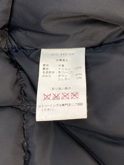 【中古品】【メンズ】 ROCKY MOUNTAIN ロッキーマウンテン FEATHERBED ALL LEATHER CHRISTY VEST 450-442-04 オール レザー ダウン ベスト メンズ アウター 145-260130-em-38-min サイズ：38 カラー：ブラック 万代Net店