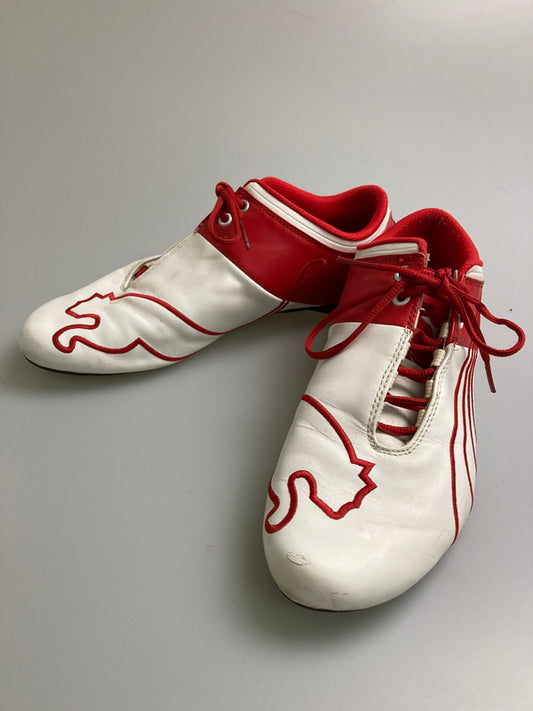 【現状渡し品】【メンズ】 × FERRARI フェラーリ フューチャーキャット シューズ メンズ 靴 163-260130-em-10-min サイズ：27.5cm カラー：レッド/ホワイト 万代Net店
