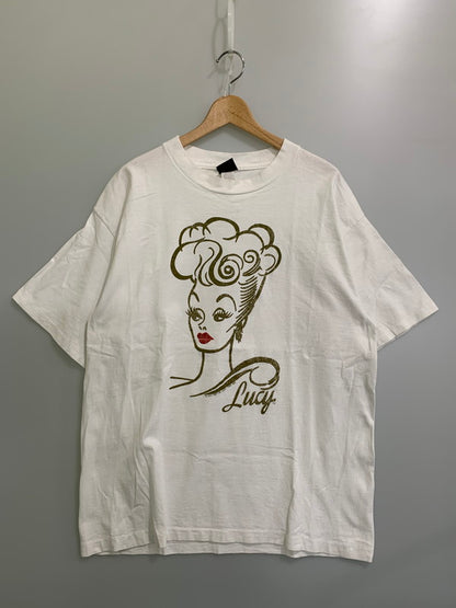 【中古品】【メンズ】 DIAMOND DUST ダイヤモンドダスト 90’s SS LUCY TEE 90年代 USA製 ルーシー ショートスリーブティーコットンシャツ トップス 146-260129-SH-10-min サイズ：XL カラー：ホワイト 万代Net店