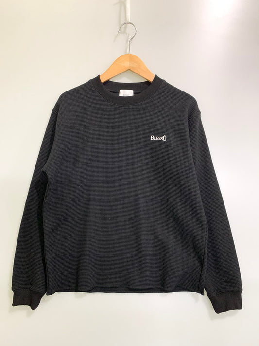 【中古品】【メンズ】 BLESSU ブレスユー THERMAL L S TEE BU0137 サーマル 長袖 Tシャツ メンズ トップス 142-260202-em-40-min サイズ：L カラー：ブラック 万代Net店