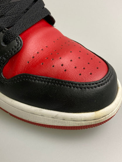 【中古品】【メンズ】 NIKE ナイキ AIR JORDAN 1 LOW BRED 553558-066 エアジョーダン1 ロー ブレッド スニーカー メンズ 靴 シューズ 160-260130-em-07-min サイズ：28.5cm カラー：ブラック/レッド 万代Net店