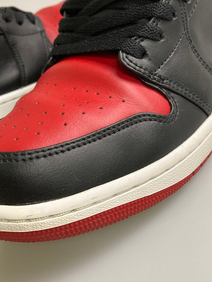 【中古品】【メンズ】 NIKE ナイキ AIR JORDAN 1 LOW BRED 553558-066 エアジョーダン1 ロー ブレッド スニーカー メンズ 靴 シューズ 160-260130-em-07-min サイズ：28.5cm カラー：ブラック/レッド 万代Net店