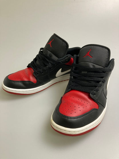 【中古品】【メンズ】 NIKE ナイキ AIR JORDAN 1 LOW BRED 553558-066 エアジョーダン1 ロー ブレッド スニーカー メンズ 靴 シューズ 160-260130-em-07-min サイズ：28.5cm カラー：ブラック/レッド 万代Net店