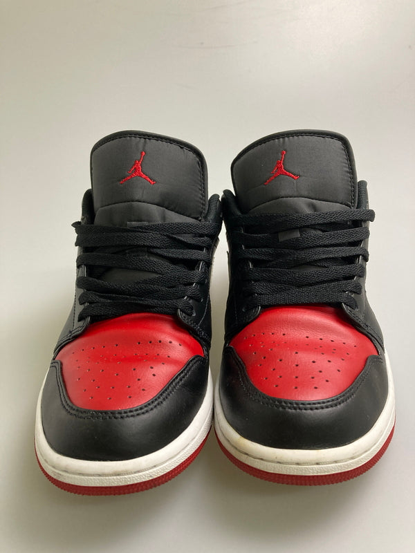 【中古品】【メンズ】 NIKE ナイキ AIR JORDAN 1 LOW BRED 553558-066 エアジョーダン1 ロー ブレッド スニーカー メンズ 靴 シューズ 160-260130-em-07-min サイズ：28.5cm カラー：ブラック/レッド 万代Net店