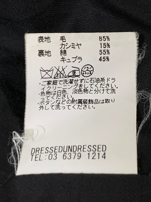 【中古品】【メンズ】 DRESSEDUNDRESSED ドレスドアンドレスド WOOL COAT DUW12501 カシミヤ混 ウールコート アウター 140-260128-yn-11-min サイズ：3 カラー：ブラック 万代Net店