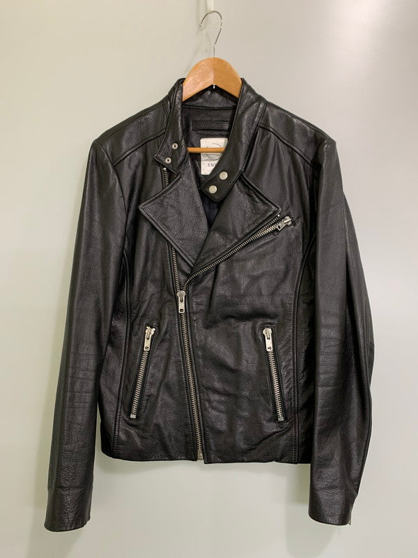 【中古品】【メンズ】 KENZO ENZO ART ケンゾー レザー ダブルライダースジャケット 962617 パキスタン製 メンズ アウター 141-260127-em-27-min サイズ：S カラー：ブラック 万代Net店