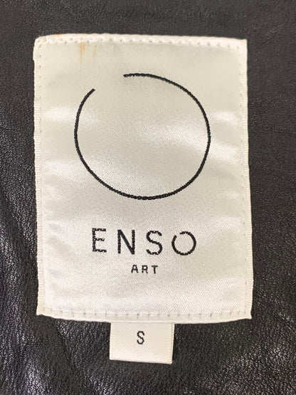 【中古品】【メンズ】 KENZO ENZO ART ケンゾー レザー ダブルライダースジャケット 962617 パキスタン製 メンズ アウター 141-260127-em-27-min サイズ：S カラー：ブラック 万代Net店